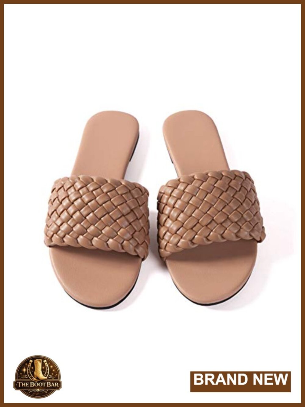 Braided Leather Flat Sandals Slide Wedding Party Dressy
